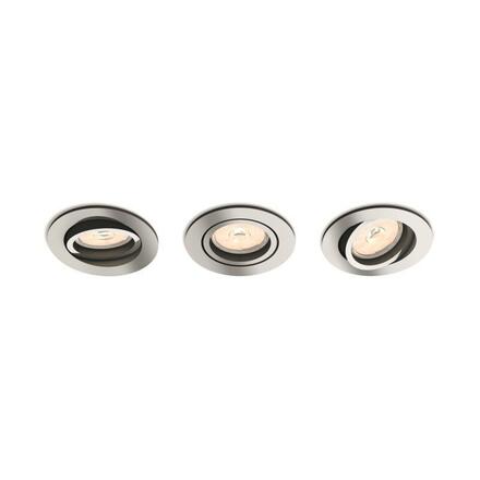 Zapuštěné bodové podhledové svítidlo Philips Donegal set 3ks 50393/11/PN lesklý chrom