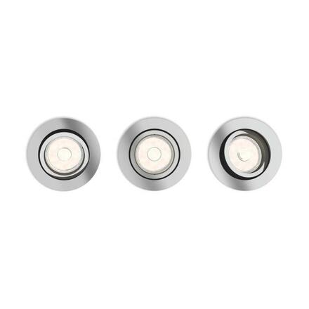 Zapuštěné bodové podhledové svítidlo Philips Donegal set 3ks 50393/11/PN lesklý chrom
