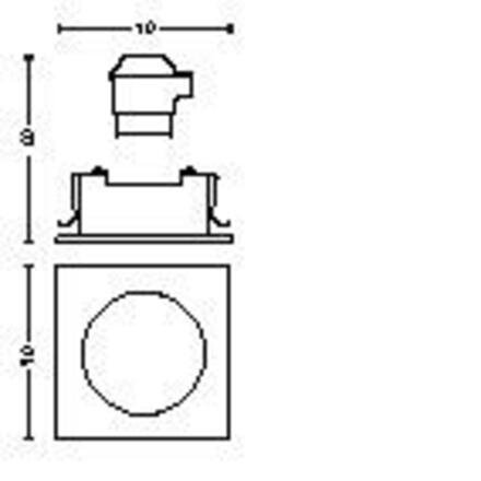 Zapuštěné bodové podhledové svítidlo Philips Donegal 50401/17/PN matný chrom