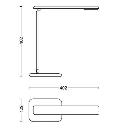 Philips 71665/31/16 Crane LAMPA STOLNÍ LED 4W 250lm 4000K, bílá
