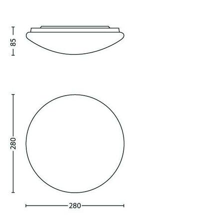 LED Stropní svítidlo Philips Suede 31801/31/EO bílé 2700K 28cm