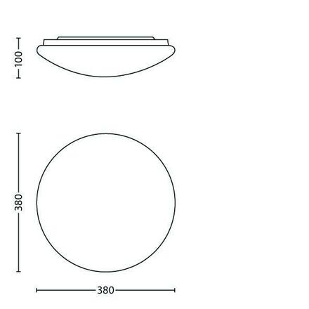 LED Stropní svítidlo Philips Suede 31802/31/EO bílé 2700K 38cm