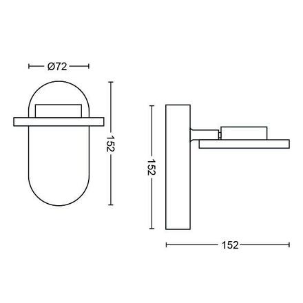 LED Bodové svítidlo Philips Glissette 50441/11/P0 lesklý chrom 1x4,5W