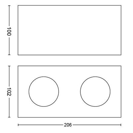 LED Bodové svítidlo Philips Box 50492/31/P0 bílé 2x4,5W