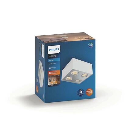 LED Bodové svítidlo Philips Box 50494/31/P0 bílé 4x4,5W