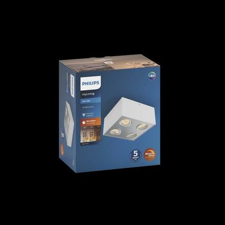 LED Bodové svítidlo Philips Box 50494/31/P0 bílé 4x4,5W