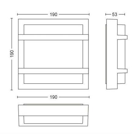 LED Venkovní nástěnné svítidlo Petronia 17394/93/P3 antracitové 4000K