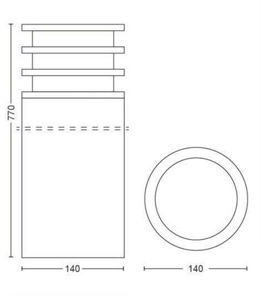 Hue White Venkovní sloupkové svítidlo Philips Lucca 17403/93/P0 antracitové, 2700K, 77cm