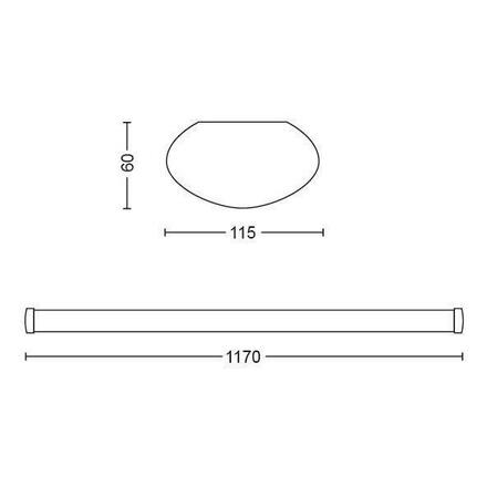 LED Stropní/ nástěnné svítidlo Philips Softline 31245/31/P3 4000K bílé 117cm