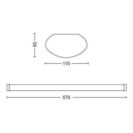 LED Stropní/ nástěnné svítidlo Philips Softline 31246/31/P0 2700K bílé 57cm