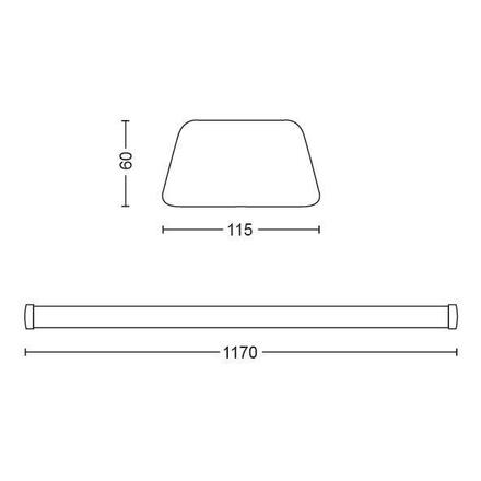 Philips Voděodolné LED svítidlo Projectline WP W12L118 5000lm 2700K