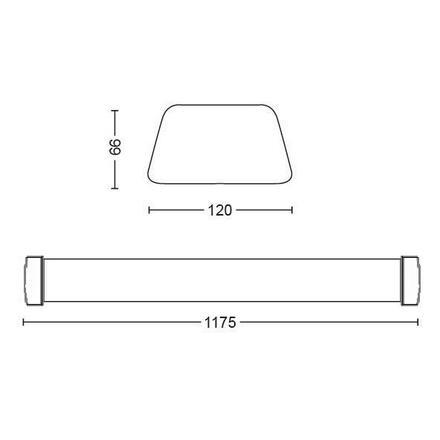 LED Stropní/ nástěnné svítidlo Philips Aqualine 31247/31/P3 4000K IP65 bílé 117,5cm