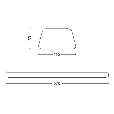 Philips Voděodolné LED svítidlo Projectline WP W12L58 2200lm 2700K