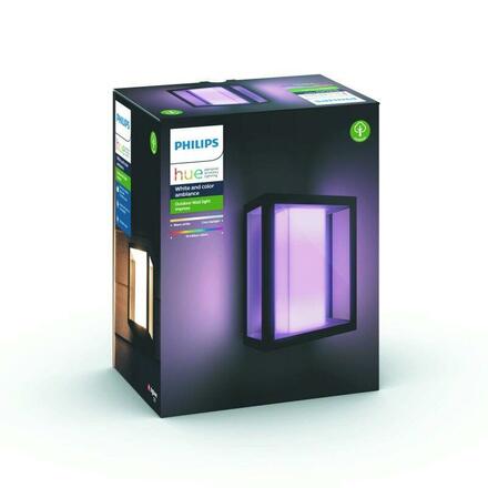 Hue LED White and Color Ambiance Venkovní nástěnné svítidlo Philips Impress 17430/30/P7 černé 2200K-6500K RGB