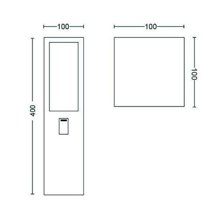 Hue LED White and Color Ambiance Venkovní sloupkové svítidlo Philips Impress 17431/30/P7 černé 40cm 2200K-6500K RGB