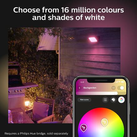 Hue LED White and Color Ambiance Venkovní nástěnné svítidlo Philips Discover 17435/30/P7 černé 2200K-6500K RGB