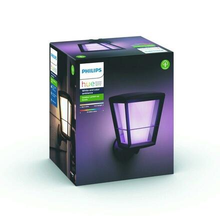 Hue LED White and Color Ambiance Venkovní nástěnné svítidlo Philips Econic 17439/30/P7 černé 2200K-6500K RGB