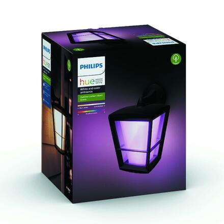Hue LED White and Color Ambiance Venkovní nástěnné svítidlo Philips Econic 17440/30/P7 černé 2200K-6500K RGB