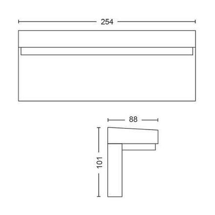 Hue LED White and Color Ambiance Venkovní nástěnné svítidlo Philips Nyro 17456/30/P7 1x13,5W černé