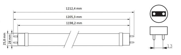 Philips LED trubice Philips MASTER LEDtube Value 1200mm HO 830 T8 14W 2000lm 3000K