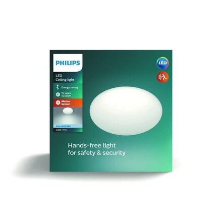 LED Stropní svítidlo Philips Shan CL253 12W 1150lm bílé 4000K s mikrovlnným čidlem pohybu