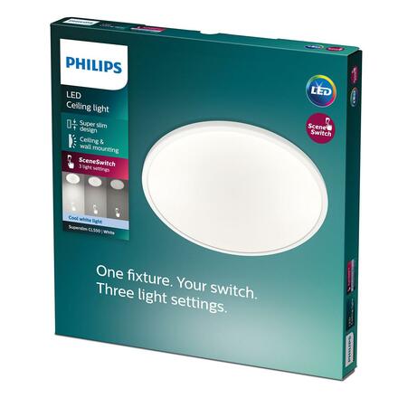 LED Stropní svítidlo Philips Clear SceneSwitch bílé CL550 8718699681074 15W 1500lm stmívatelné 4000K