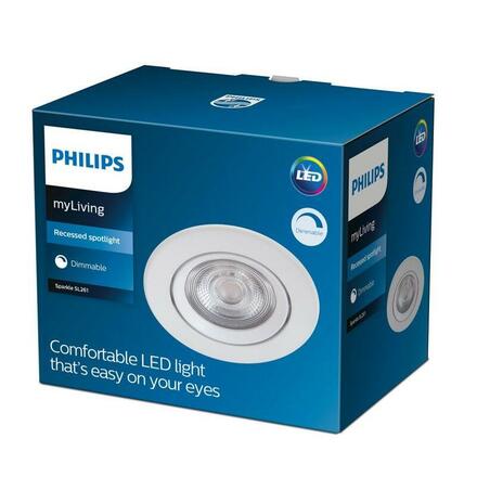 LED Zapuštěné bodové svítidlo Philips SPARKLE SL261 8718699755607 5W 350lm 2700K IP20 bílé stmívatelné