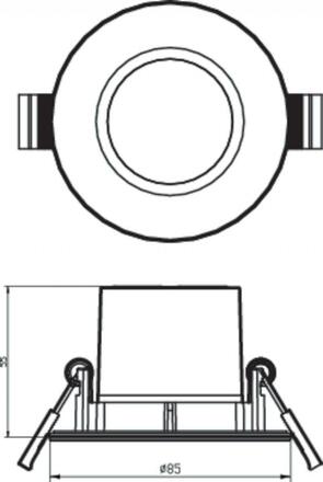 LED Zapuštěné bodové svítidlo Philips DIVE SL261 8718699755645 5W 350lm 2700K IP65 bílé stmívatelné