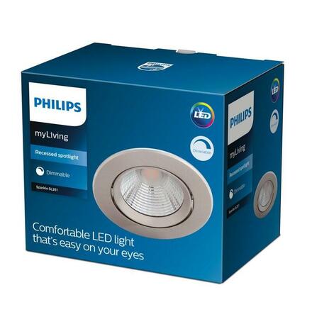 LED Zapuštěné bodové svítidlo Philips SPARKLE SL261 8718699755706 5,5W 350lm 2700K IP20 niklové stmívatelné