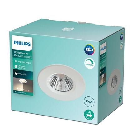 LED Zapuštěné bodové svítidlo Philips DIVE SL261 set 3ks 8718699756048 3x5,5W 3x350lm 2700K IP65 bílé stmívatelné