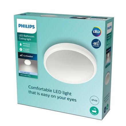 LED Koupelnové stropní přisazené svítidlo Philips DORIS CL257 8718699758905 17W 1700lm 4000K IP44 31,3cm bílé
