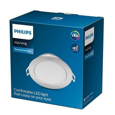 LED Zapuštěné bodové svítidlo Philips DIAMOND CUT DL251 8718699778057 3,5W 300lm2700K IP20 9,5cm stříbrné