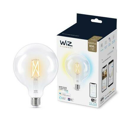 LED Žárovka WiZ Tunable White Filament 8718699786717 E27 G125 6,7-60W 806lm 2700-6500K, stmívatelná