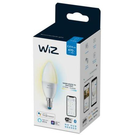 LED Žárovka WiZ Tunable White 8718699787073 E14 C37 4,9-40W 470lm 2700-6500K, stmívatelná