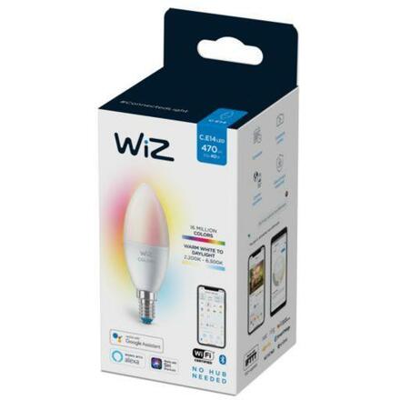 LED Žárovka WiZ Colors 8718699787097 E14 C37 4,9-40W 470lm 2200-6500K, RGB 16 mil.barev, stmívatelná