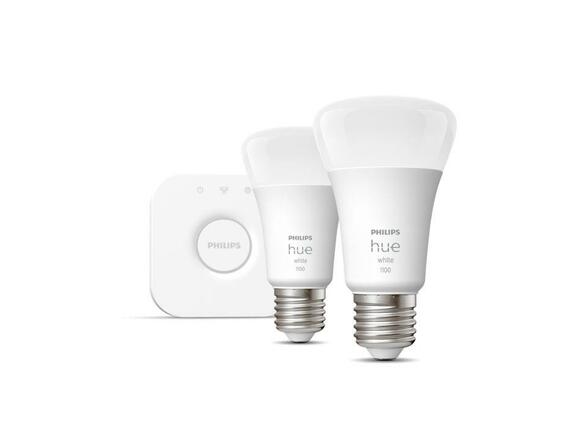 Hue Bluetooth LED White set 2ks žárovek Philips + Hue Bridge můstek 8719514289116 E27 A60 10W 1055lm 2700K stmívatelné