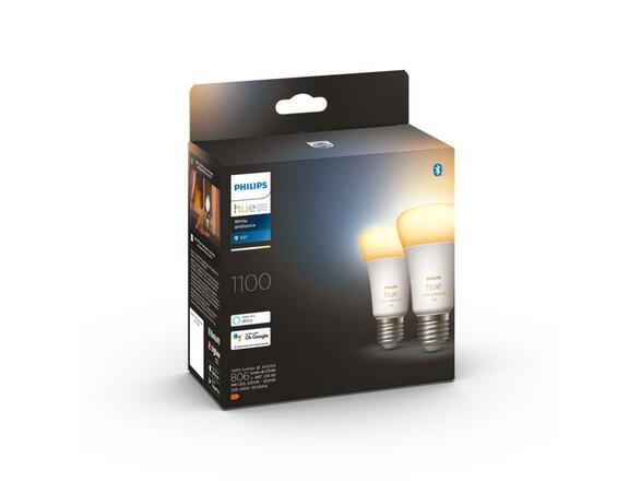 Hue Bluetooth LED White Ambiance set 2ks žárovek Philips 8719514291256 E27 A60 8W 1100lm 2200-6500K stmívatelné