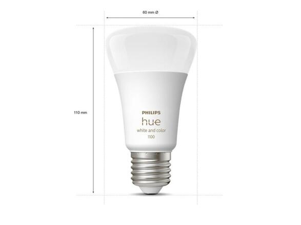 Philips HUE sada Bridge + 2x WACA LED žárovka E27 A60 9W 1100lm 2000-6500K RGB IP20 + ovladač