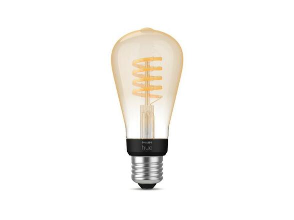 Hue Bluetooth LED White Ambiance filamentová žárovka Philips 8719514301467 E27 ST64 7W 550lm 2200-4500K černá, stmívatelná