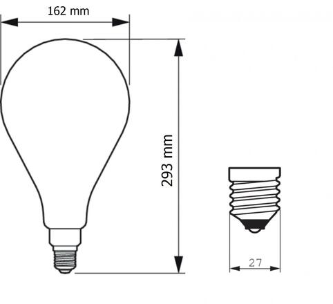 Philips Vintage LED žárovka E27 A160 40W 470lm 1800K stmívatelné, jantarová