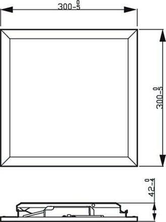 LED Stropní přisazený panel Philips Superslim Touch CL560 8719514326620 12W 1100lm 2700K IP20 30cm bílý, 3-krokové stmívání