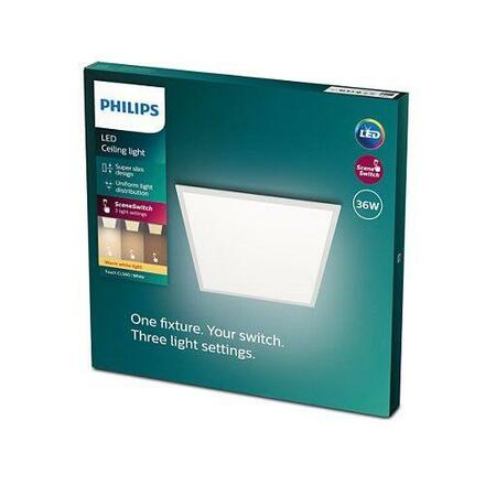 LED Stropní přisazený panel Philips Superslim Touch CL560 8719514326682 36W 3300lm 2700K IP20 60cm bílý, 3-krokové stmívání