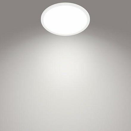 LED Koupelnové stropní svítidlo Philips Superslim CL550 8719514327221 15W 1500lm 4000K IP44 25cm bílé, 3-krokové stmívání