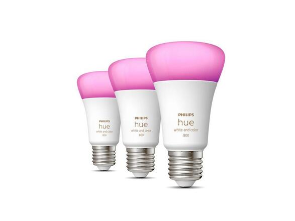 Hue Bluetooth LED White and Color Ambiance set 3ks žárovek Philips 8719514328389 E27 A60 3x6,5W 3x800lm 2000-6500K RGB bílé stmívatelné