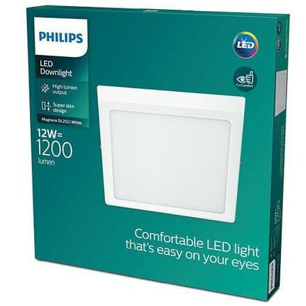 LED Stropní přisazené svítidlo Philips Magneos 8719514328716 12W 1200lm 2700K IP20 21cm hranaté bílé