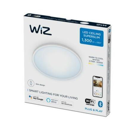 Philips LED Stropní přisazené svítidlo WiZ Superslim 8719514337978 14W 1300lm 2700-6500K IP20 24,2cm bílé, stmívatelné