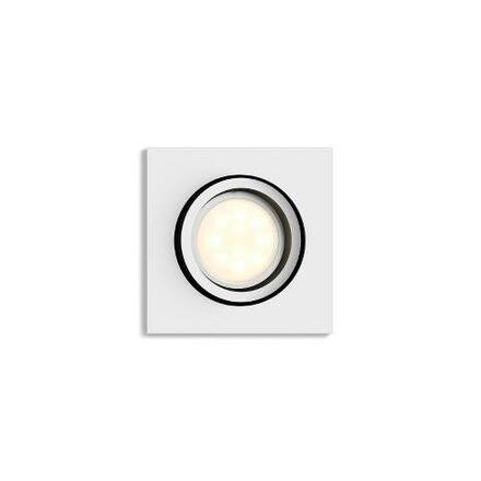 Hue White Ambiance Stropní podhledové svítidlo Philips Milliskin BT 8719514338609 LED GU10 5W 350lm 2200-6500K 230V, bílé hranaté s Bluetooth
