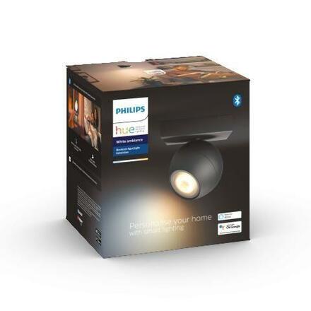 Philips HUE WA Buckram bodové LED svítidlo GU10 5W 350lm 2200-6500K IP20, černé