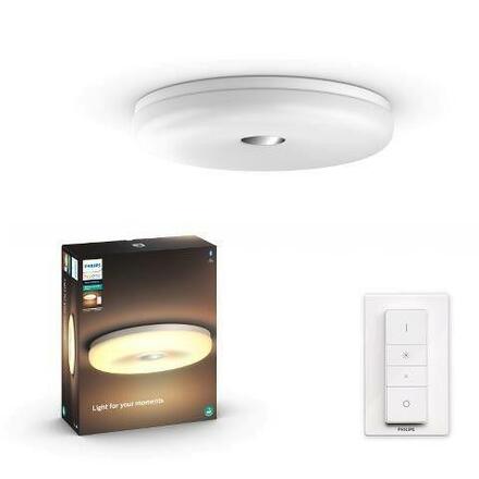 Hue LED White Ambiance Stropní koupelnové svítidlo Philips Struana BT 8719514341012 32W 2400lm 2200-6500K IP44 240V, bílé s dálkovým ovladačem a Bluetooth