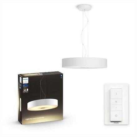 Hue LED White Ambiance Závěsné svítidlo Philips Fair BT 8719514341319 39W 3000lm 2200-6500K 240V, bílé s dálkovým ovladačem a Bluetooth